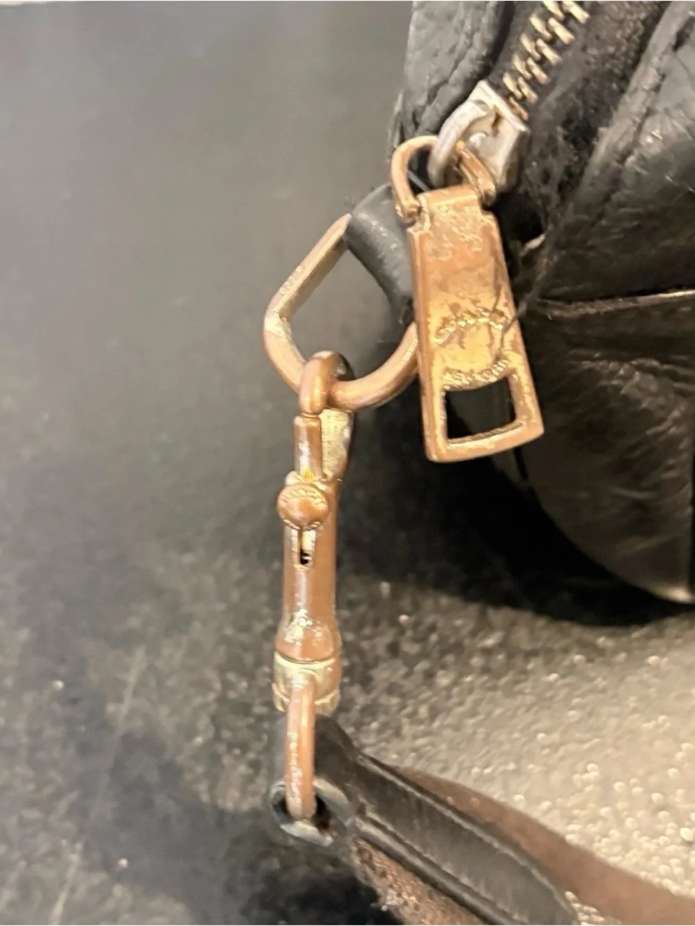 Coach Black Leather Dempsey Zip Small Crossbody Bag C2828
